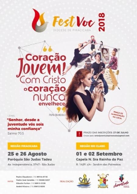Prazo para as inscrições para o FestVoc 2018 é prorrogado
