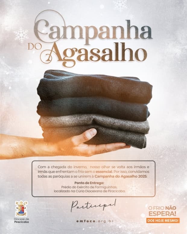 Diocese e Exército de Formiguinhas realizam Campanha do Agasalho 2025