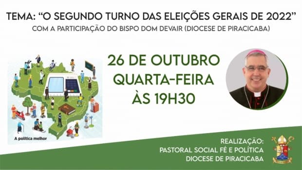 Eleições 2022: pastoral realiza live com Dom Devair sobre o 2º turno da disputa eleitoral; assista