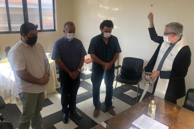 Prefeito e vice-prefeito de Charqueada receberam a visita de Dom Devair