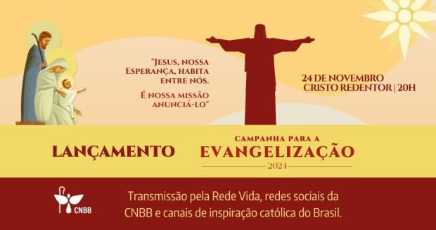 Campanha para a Evangelização 2024 será lançada dia 24 de novembro, no Cristo Redentor