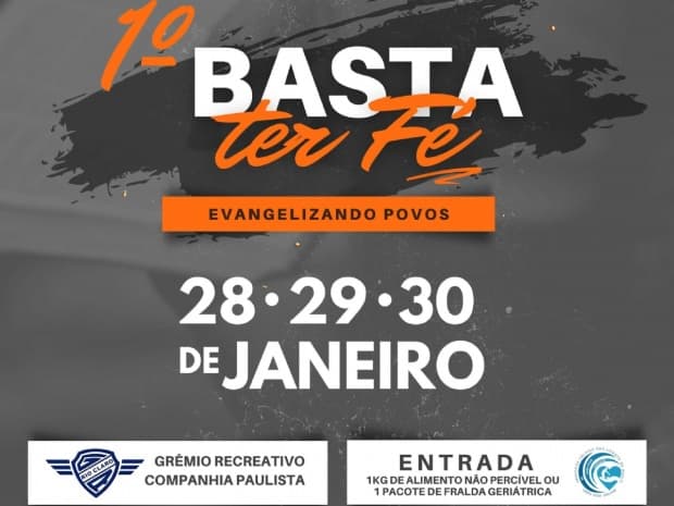 1º Basta Ter Fé acontece de sexta a domingo em Rio Claro; confira programação