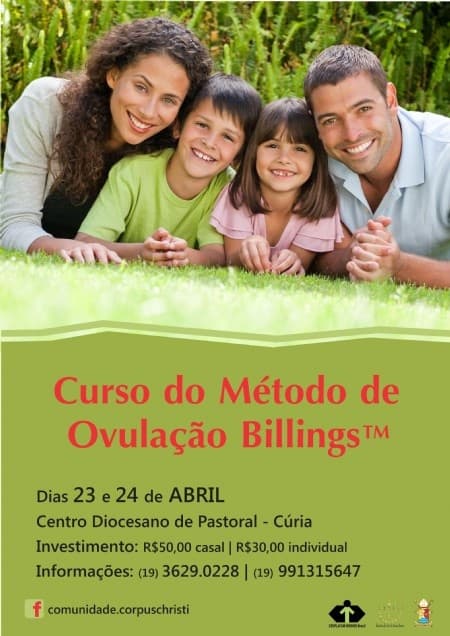 Curso abordará Método de Ovulação BillingsTM
