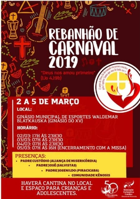 RCC da Diocese de Piracicaba realizará 27º Rebanhão em Piracicaba