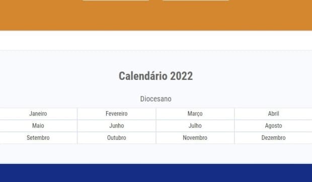 Calendário Diocesano de 2022 está disponível para consulta on-line