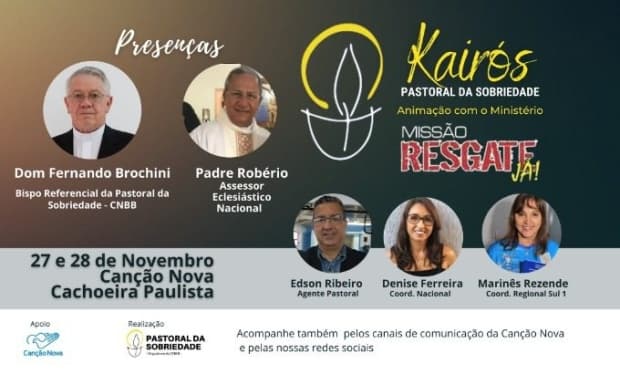 Pastoral da Sobriedade se reúne para encontro anual nos dias 27 e 28 de novembro