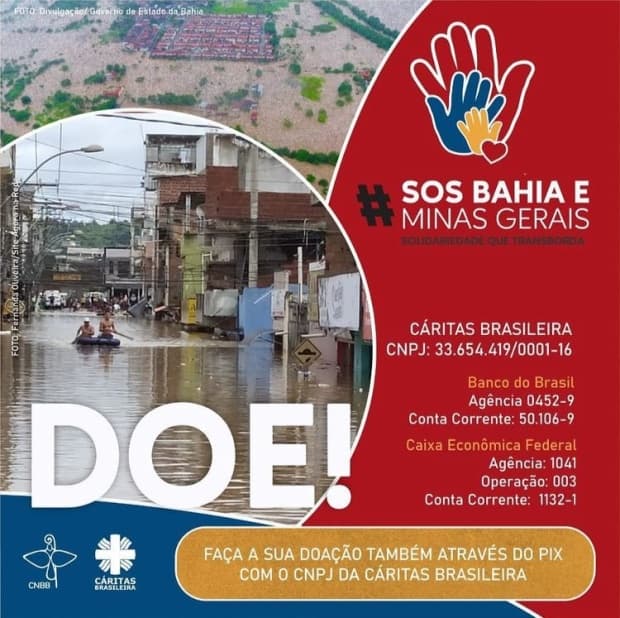 Bispos das dioceses atingidas pelas enchentes no sul da Bahia falam do papel da Igreja em situações de calamidade