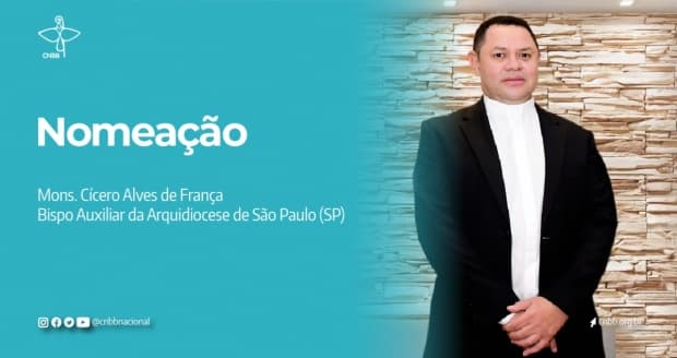 Padre Cicero Alves de França; novo bispo auxiliar para a arquidiocese de São Paulo