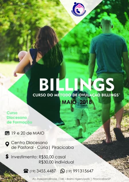 Abertas as inscrições para curso do Método de Ovulação BillingsTM