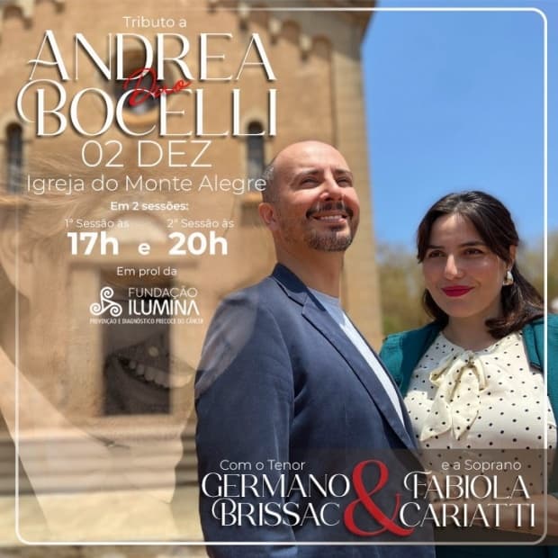 Na Capela do Monte Alegre, em Piracicaba, Ilumina lança campanha nacional com Tributo a Andrea Bocelli