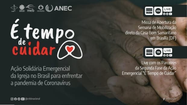 Missa e live abrem semana Nacional de Mobilização da ação "É Tempo de Cuidar"