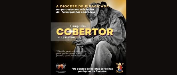 Diocese inicia campanha para arrecadação de cobertores e agasalhos nas paróquias