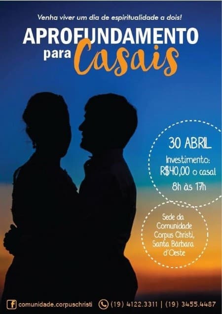 Comunidade Corpus Christi promove encontro para "Aprofundamento de Casais"